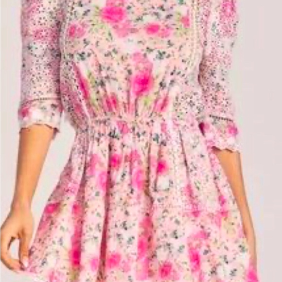 COPY - LOVE SHACK FANCY - Pink Floral Dress Size Large - Picture 4 of 13